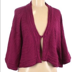 Berry flowing sweater cape
